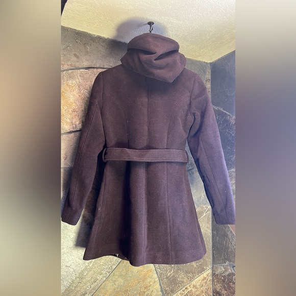 Very dark brown, size XS, Eclipse, belted jacket with hood. - Picture 2 of 8